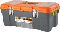 Ящик для инструментов "Blocker Expert 22" с металлическим замком (серо-свинцовый/оранжевый)