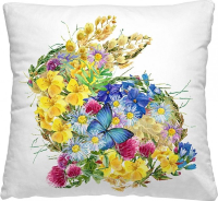 Декоративная подушка «Цветочный заяц» 40*40см