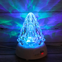 СНОУ БУМ Лампа-кристалл 6LED.RGB.USB,MP3, 19*14см
