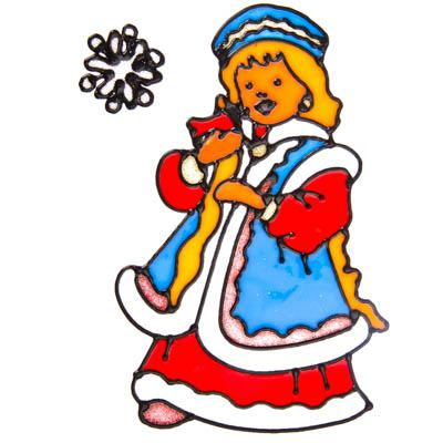 Наклейка 25см,ПВХ "Зимняя краса"