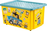 Ящик детский для хранения игрушек "Lalababy Миньоны" 57л (банановый)